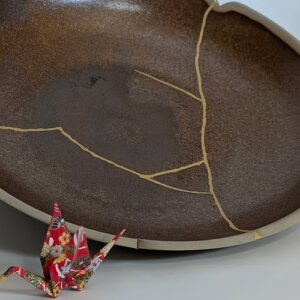 Assiette Kintsugi 4 morceaux